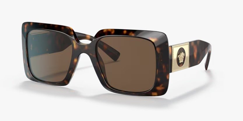 Óculos Solar VERSACE 4405 54-22 108/73 (Marrom Tartaruga e Dourado) 140 3N