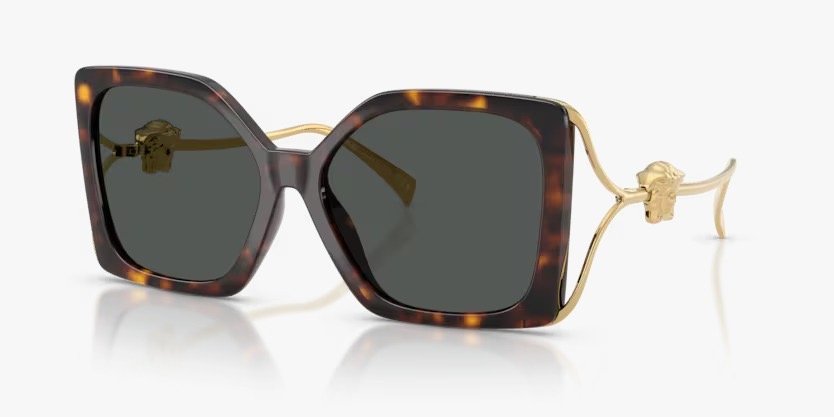 Óculos Solar VERSACE 4502-U 58-16 108/87 (Marrom Tartaruga e Dourado) 130 3N