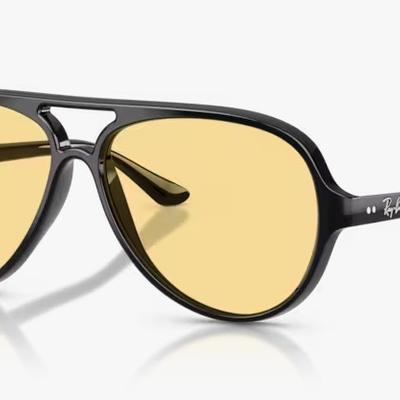 Óculos Solar RAY BAN RB4125 (CATS) 5000 59-13 601/R6 (Preto Brilhante/Lentes Amarelo)