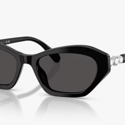 Óculos Solar SWAROVSKI SK 6048 50-18 103887 (Preto Brilhante) 140 3N