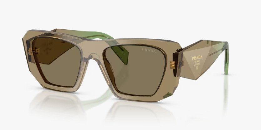 Óculos Solar PRADA SPR B18 53-19 29E-90F (Acetato Marrom Translúcido)