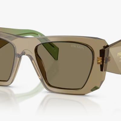 Óculos Solar PRADA SPR B18 53-19 29E-90F (Acetato Marrom Translúcido)