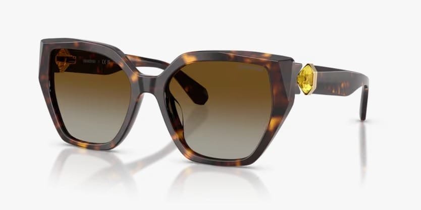 Óculos Solar SWAROVSKI SK6044U 56-18 1002T5 (Marrom Tartaruga Polarizado)