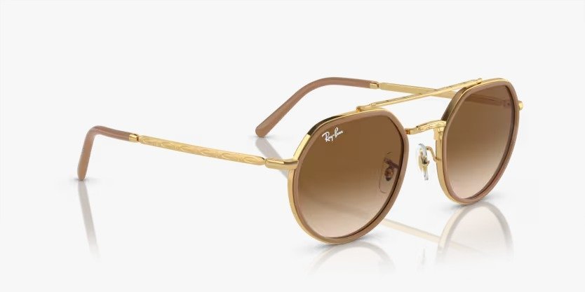 Óculos Solar RAY BAN RB3765 53-22 001/51 (Metal Dourado/Marrom Degradê)