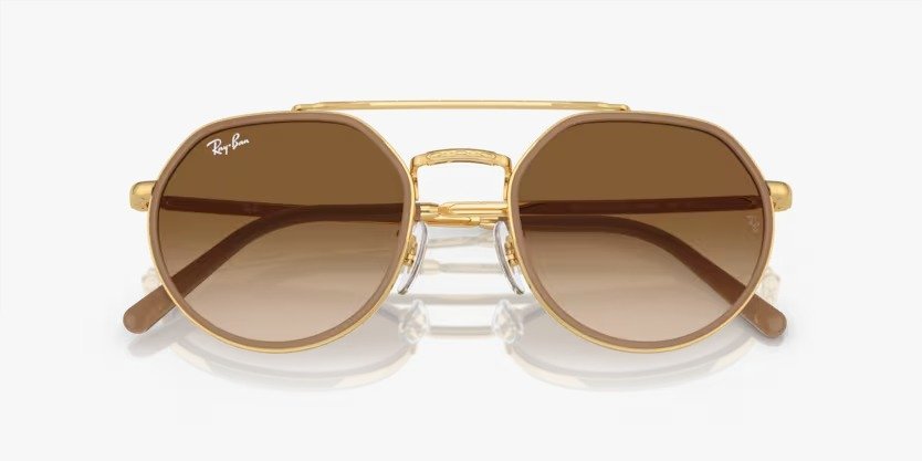 Óculos Solar RAY BAN RB3765 53-22 001/51 (Metal Dourado/Marrom Degradê)