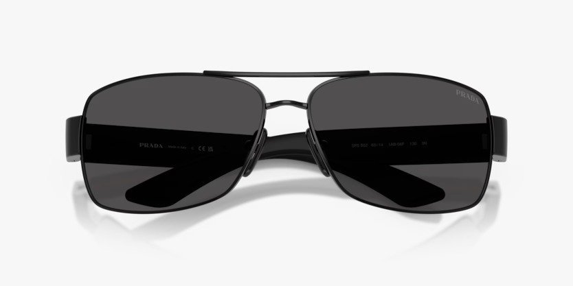 Óculos Solar PRADA LINEA ROSSA OPS B52S 65-14 1AB06F (Preto Brilhante/Hastes Preto Fosco)