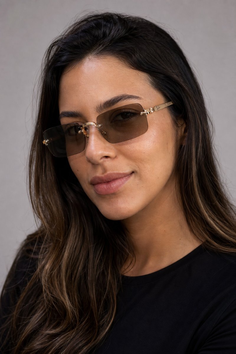 Óculos Solar RAY BAN RB3928 (A$AP ROCKY) 54-20 001/71 (Dourado Brilhante e Espelhado Degrade) 145 2N