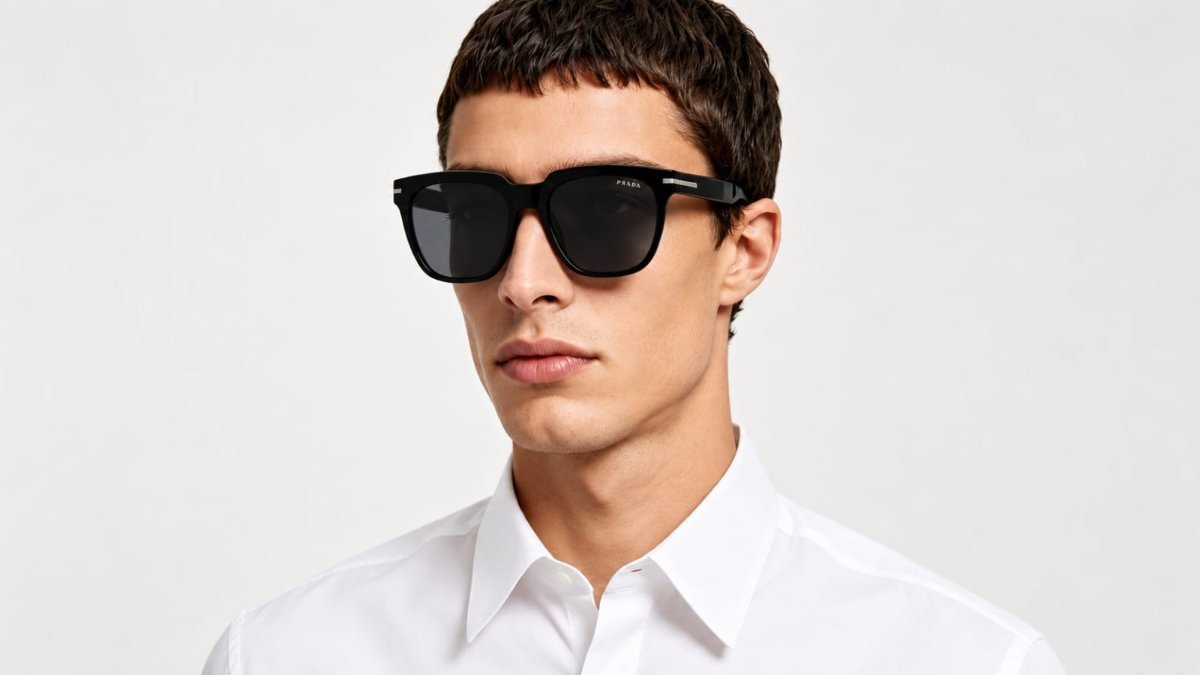 Óculos Solar PRADA OPR 04YS 56-19 1AB-07T (Preto Brilhante/Cinza)