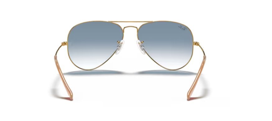 Óculos Solar RAY BAN RB3025L (AVIATOR LARGE METAL) 62-14 001/3F (Metal Dourado/Azul Degradê)