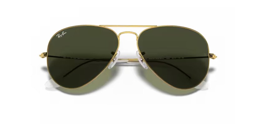 Óculos Solar RAY BAN RB3025L (AVIATOR LARGE METAL) 55-14 W3234 (Metal Dourado/G15) 001/51 (Metal Dourado/Marrom Degradê Antirreflexo) -