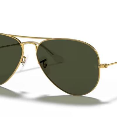 Óculos Solar RAY BAN RB3025L (AVIATOR LARGE METAL) 55-14 W3234 (Metal Dourado/G15) 001/51 (Metal Dourado/Marrom Degradê Antirreflexo)