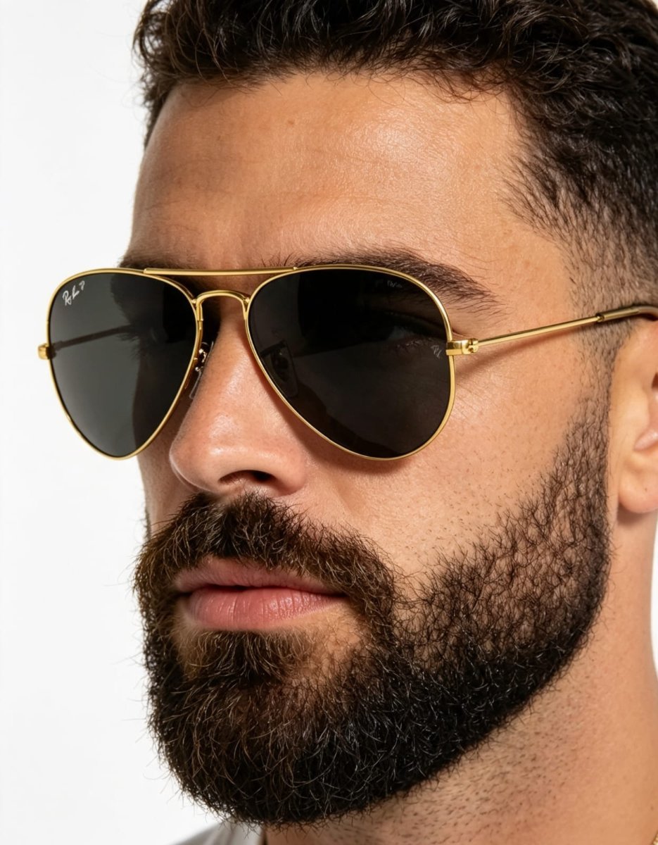 Óculos Solar RAY BAN 3025 (AVIATOR LARGE METAL) 58-14 9196/48 (Metal Dourado/Cinza Polarizado Antirreflexo)