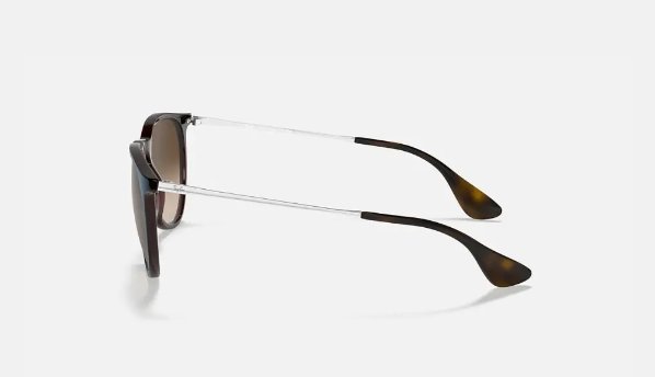 Óculos Solar RAY BAN RB 4171L (ERIKA) 54-18 865/13 (Grafite e Marrom Escuro Emborrachado/Marrom Degradê)