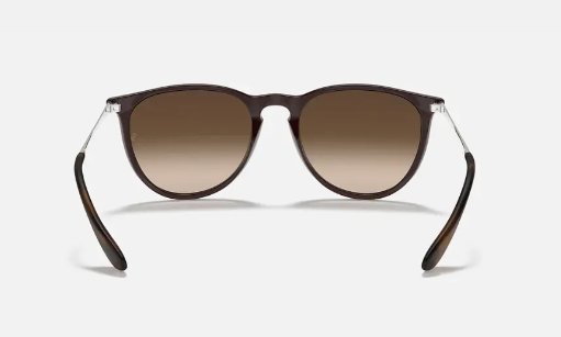 Óculos Solar RAY BAN RB 4171L (ERIKA) 54-18 865/13 (Grafite e Marrom Escuro Emborrachado/Marrom Degradê)