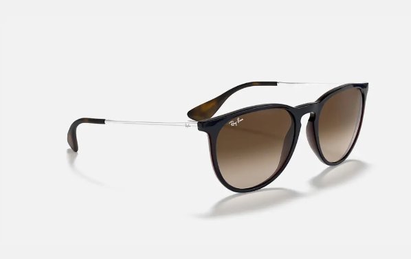 Óculos Solar RAY BAN RB 4171L (ERIKA) 54-18 865/13 (Grafite e Marrom Escuro Emborrachado/Marrom Degradê)