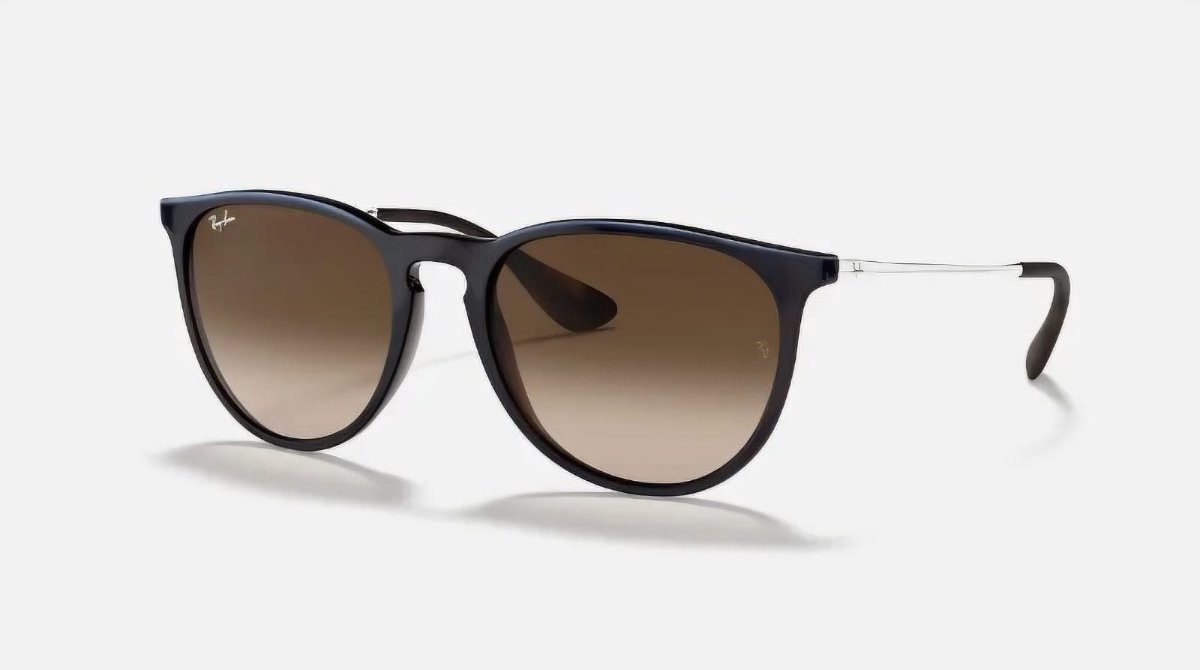 Óculos Solar RAY BAN RB 4171L (ERIKA) 54-18 865/13 (Grafite e Marrom Escuro Emborrachado/Marrom Degradê)