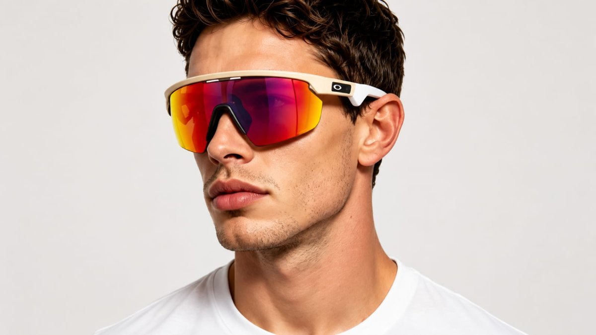 Óculos Solar Esportivo OAKLEY OO9280 (BXTR) 04 (Acetato Bege e Branco/Prizm Espelhado Laranja)
