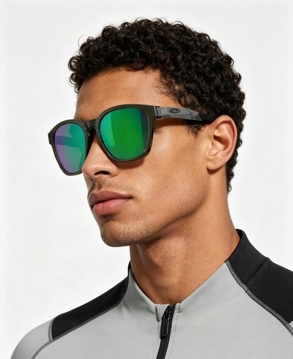 Óculos Solar Esportivo OAKLEY OO9507D (SHACKLE) 52-18 0252 (Nanquim Oliva/Prizm Jade Espelhado Verde)