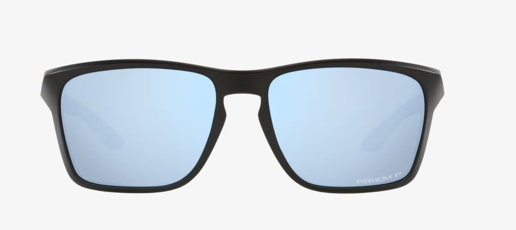 Óculos Solar Esportivo OAKLEY OO9448L (SYLAS) 57-17 2757(Acetato Preto Fosco/Prizm Polarizado Espelhado Azul Deep Water) -