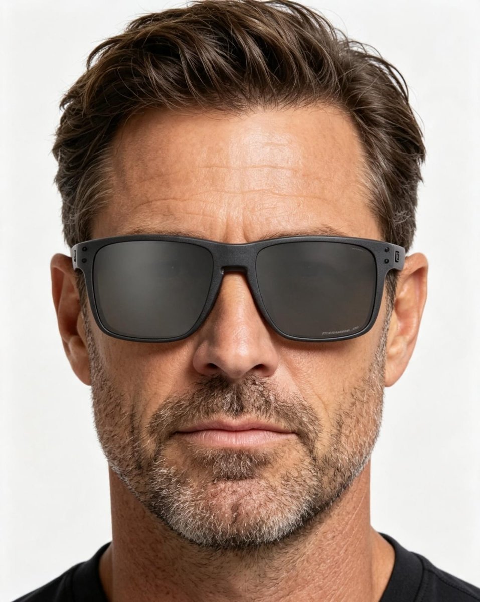 Óculos Solar Esportivo OAKLEY OO9417L (HOLBROOK XL) 59-18 3059 (Acetato Grafite Metálico Fosco/Prizm Polarizado Espelhado Prata)