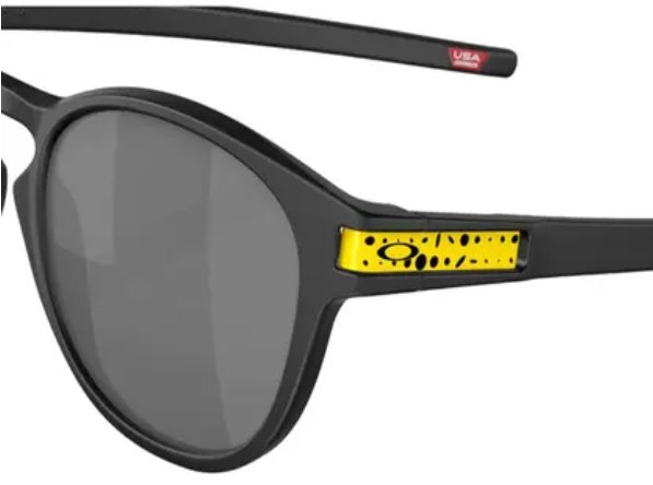 Óculos Solar Esportivo OAKLEY OO9265 (LATCH TOUR DE FRANCE) 53-21 6953 (Acetato Preto Fosco/Prizm Cinza Espelhado Prata)