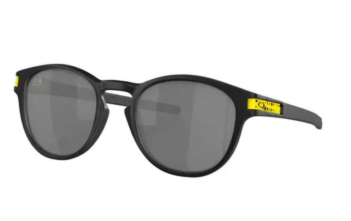 Óculos Solar Esportivo OAKLEY OO9265 (LATCH TOUR DE FRANCE) 53-21 6953 (Acetato Preto Fosco/Prizm Cinza Espelhado Prata)