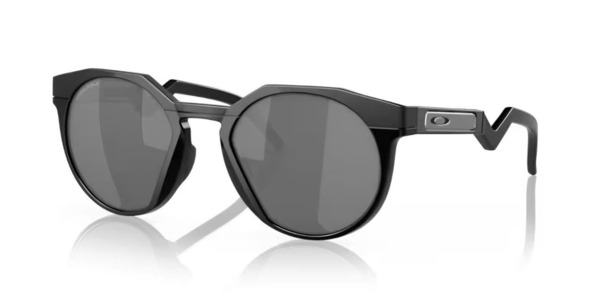 Óculos Solar Esportivo OAKLEY OO9242 (HSTN) 52-21 0152 (Acetato Superior Preto Fosco e Inferior Preto Brilhante/Prizm Espelhado Prata) 0752 (Acetato Superior Marrom Escuro e Inferior Marrom Claro Translúcido/Prizm Marrom) - Preto Superior Fosco e Inferior Brilhante