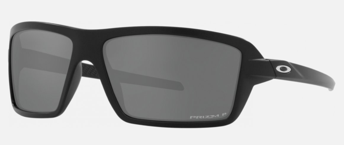 Óculos Solar Esportivo OAKLEY OO9129 (CABLES) 63-14 0263 (Acetato Preto Fosco/Prizm Polarizado Espelhado Prata)