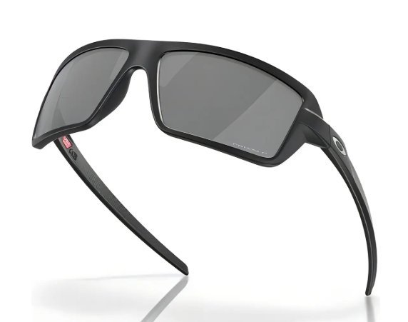 Óculos Solar Esportivo OAKLEY OO9129 (CABLES) 63-14 0263 (Acetato Preto Fosco/Prizm Polarizado Espelhado Prata)