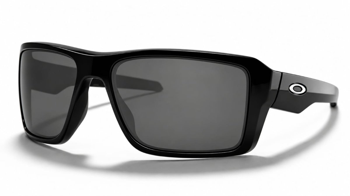 Óculos Solar Esportivo OAKLEY OO9380 (DOUBLE EDGE) 66-17 0866 (Acetato Preto Brilhante/Prizm Polarizado Espelhado Prata)