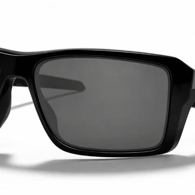 Óculos Solar Esportivo OAKLEY OO9380 (DOUBLE EDGE) 66-17 0866 (Acetato Preto Brilhante/Prizm Polarizado Espelhado Prata)