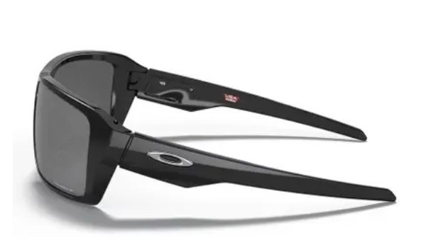 Óculos Solar Esportivo OAKLEY OO9380 (DOUBLE EDGE) 66-17 0866 (Acetato Preto Brilhante/Prizm Polarizado Espelhado Prata)