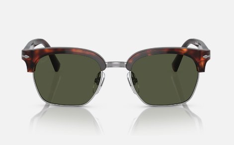 Óculos Solar Persol 3199-S 53-20 24/31 (Armação Metal Grafite e Acetato Marrom Tartaruga/Cristal G15)
