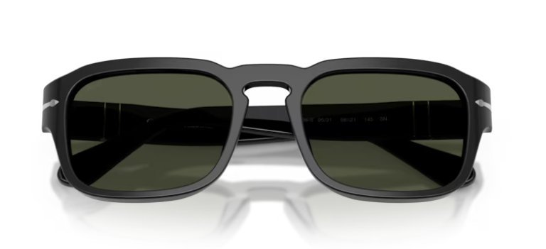 Óculos Solar PERSOL 3386-S 56-21 95/31 (Acetato Preto Brilhante/Lentes Cristal G15)