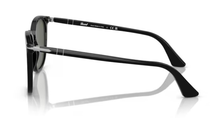 Óculos Solar PERSOL 3316-S 54-21 95/31 (Acetato Preto Brilhante/Lentes Cristal G15)