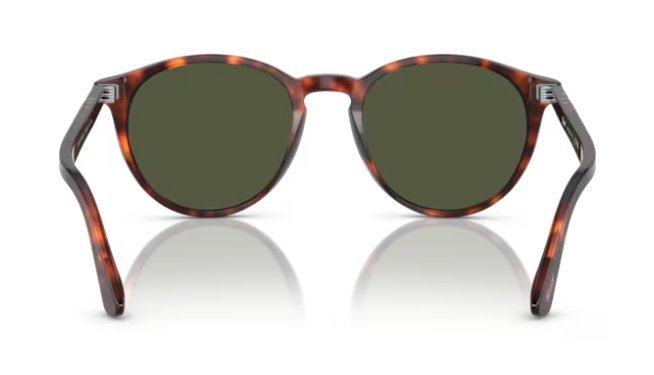 Óculos Solar PERSOL 3152-S 52-20 9015/31 (Acetato Havana Marrom Tartaruga e Prata/Lentes Cristal G15)