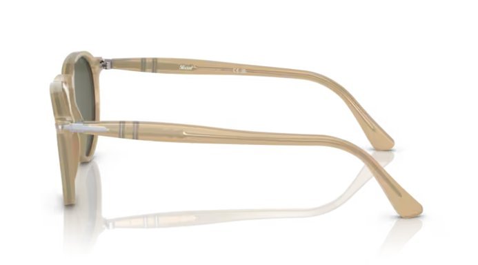 Óculos Solar PERSOL 3286-S 51-19 (Small) 1169/31 (Acetato Champanhe Translúcido e Prata/Lentes Cristal G15)