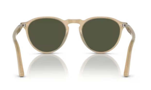 Óculos Solar PERSOL 3286-S 51-19 (Small) 1169/31 (Acetato Champanhe Translúcido e Prata/Lentes Cristal G15)