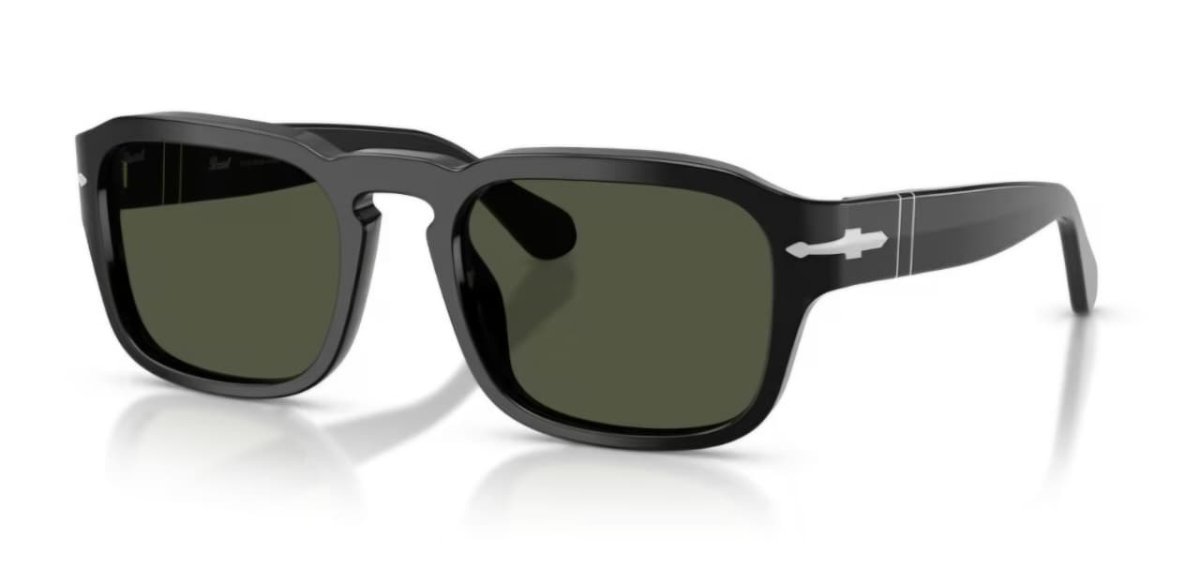 Óculos Solar PERSOL 3386-S 56-21 95/31 (Acetato Preto Brilhante/Lentes Cristal G15)