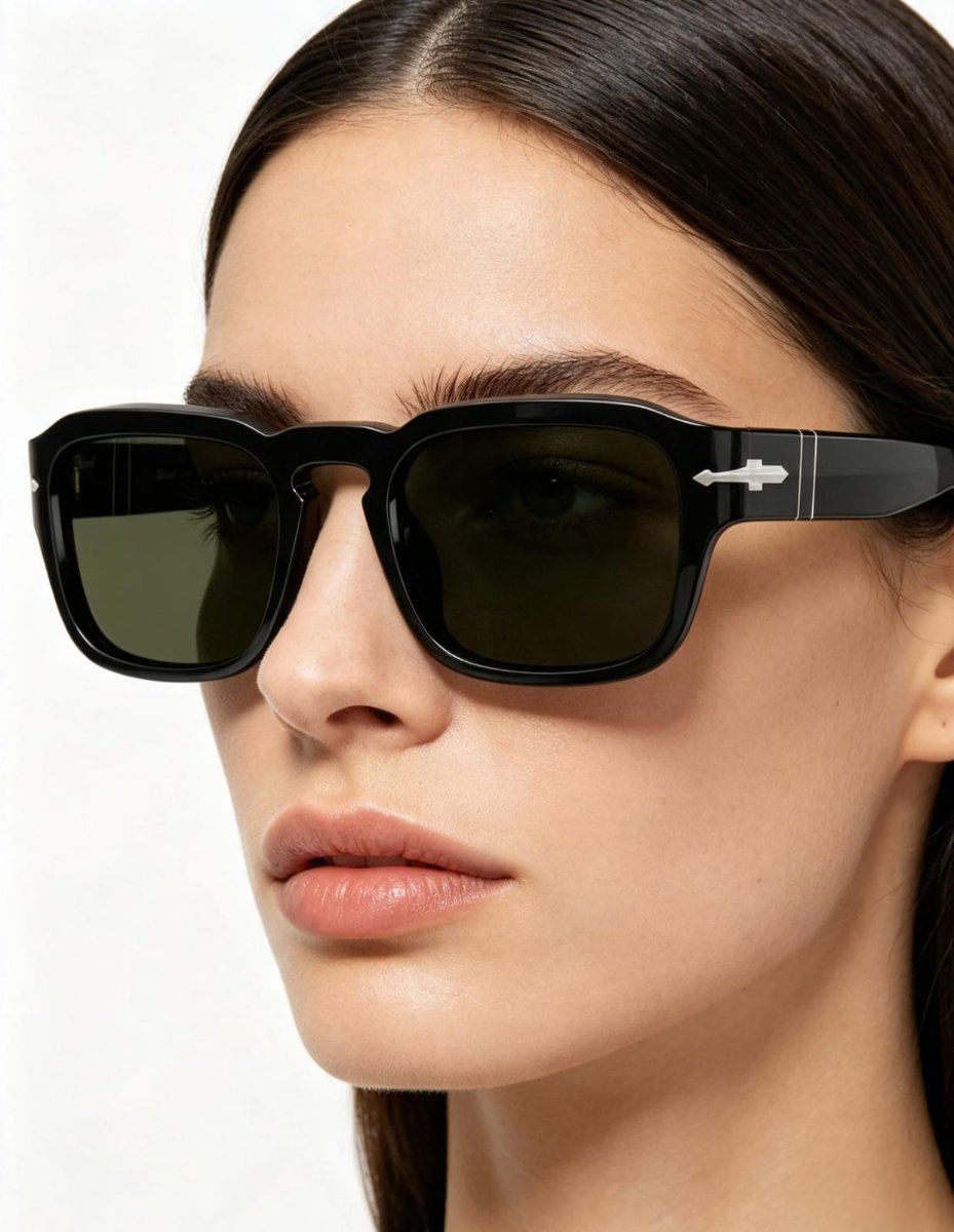 Óculos Solar PERSOL 3386-S 56-21 95/31 (Acetato Preto Brilhante/Lentes Cristal G15)
