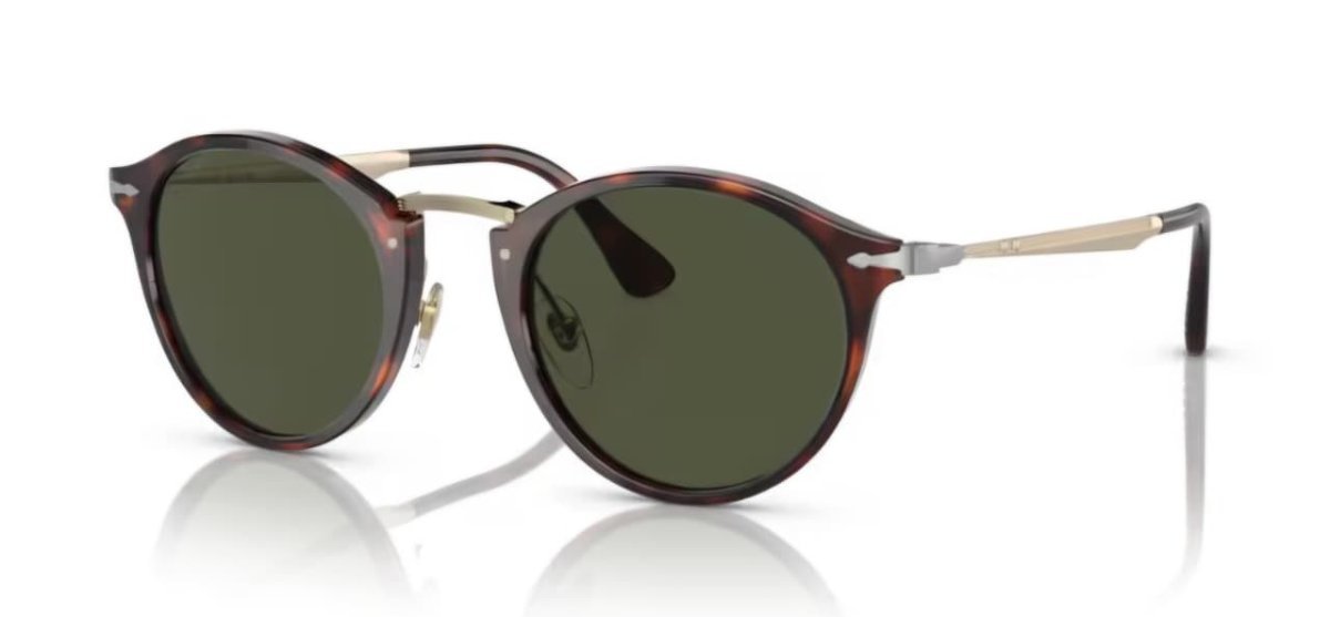 Óculos Solar PERSOL 3166-S 51-22 24/31 (Acetato Havana Marrom Tartaruga e Prata/Lentes Cristal G15)
