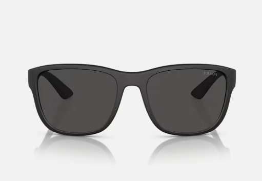 Óculos Solar PRADA LINEA ROSSA SPS 01U 59-19 DG0-5S0 (Acetato Emborrachado Preto Fosco/Lentes Cinza)