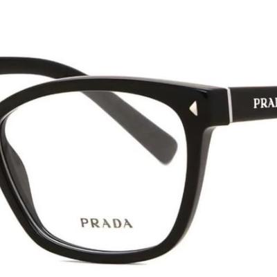 Óculos Receituário PRADA VPR 15Z 55-16 1AB-1O1 (Acetato Preto Brilhante) 17N-1O1 (Acetato Marrom Tartaruga Brilhante)