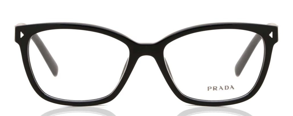 Óculos Receituário PRADA VPR 15Z 55-16 1AB-1O1 (Acetato Preto Brilhante) 17N-1O1 (Acetato Marrom Tartaruga Brilhante) - 