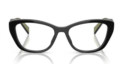 Óculos Receituário PRADA VPR 19W 53-17 03K-1O1 (Acetato Frontal Preto Brilhante/Hastes Preto e Verde) 1AB-1O1 (Acetato Frontal Preto Brilhante/Hastes Marrom Mesclado) 15J-1O1 (Acetato Rosê Translúcido) -