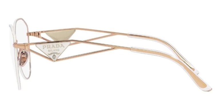 Óculos Receituário PRADA VPR 52Z 55-18 SVF-1O1 (Metal Dourado Rosê)