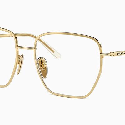 Óculos Receituário PRADA VPR C51-D 54-17 ZVN-1O1 (Metal Dourado Brilhante)