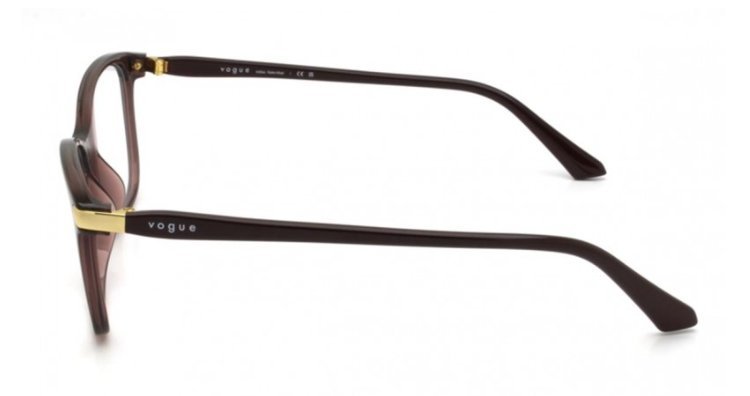 Óculos Receituário VOGUE VO 5378-L 53-17 2981 (Acetato Marrom Translúcido)