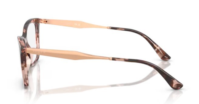 Óculos Receituário VOGUE VO 5624 53-17 3199 (Acetato Mesclado Rosê e Marrom/Hastes Metal Dourado)