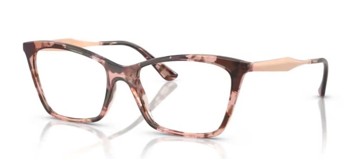 Óculos Receituário VOGUE VO 5624 53-17 3199 (Acetato Mesclado Rosê e Marrom/Hastes Metal Dourado)